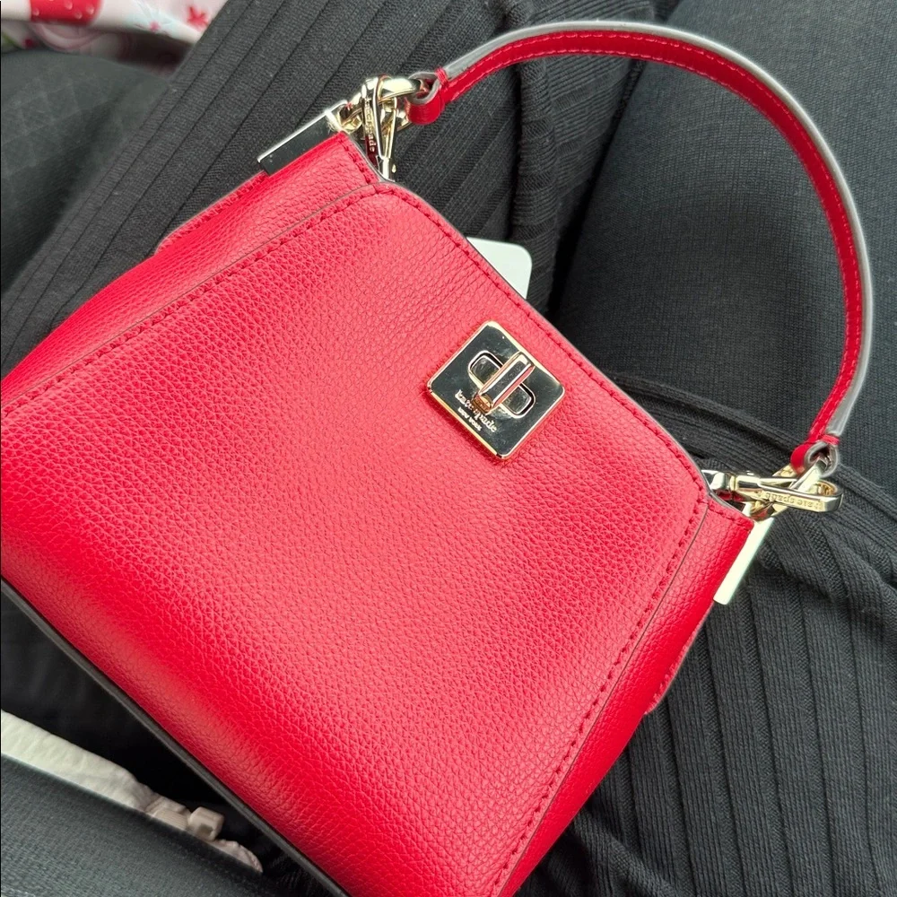 Kate Spade ♠️ Phoebe Mini Top Handle Crossbody Perfect Cherry; Like New! - Picture 7 of 8